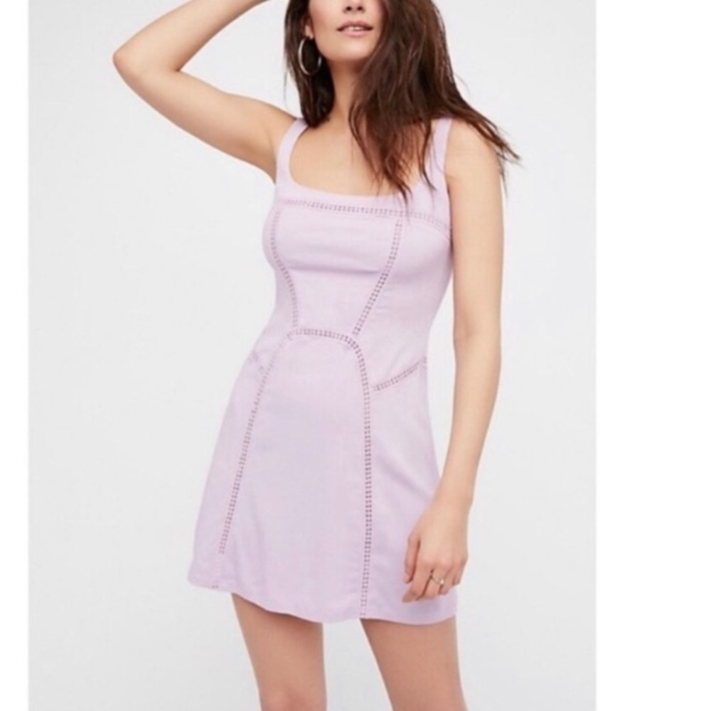 Free people lavender fit & flare mini dress